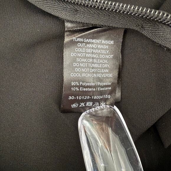 VTG Y2K Castro Women S Black Pants w Buttons Mini Flare High Rise Office Siren - Picture 4 of 6